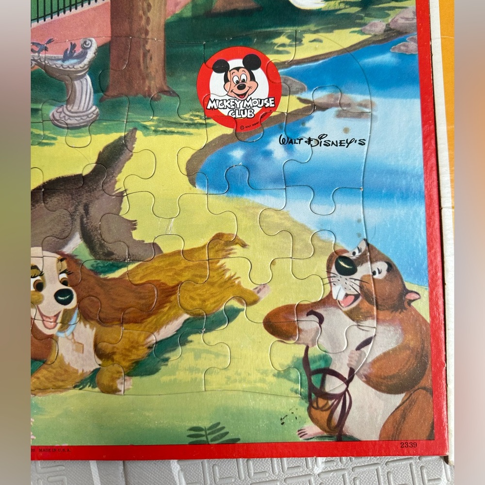 Disney Lady and the Tramp and Kittens at Play tray frame puzzle lot - Picture 4 of 6